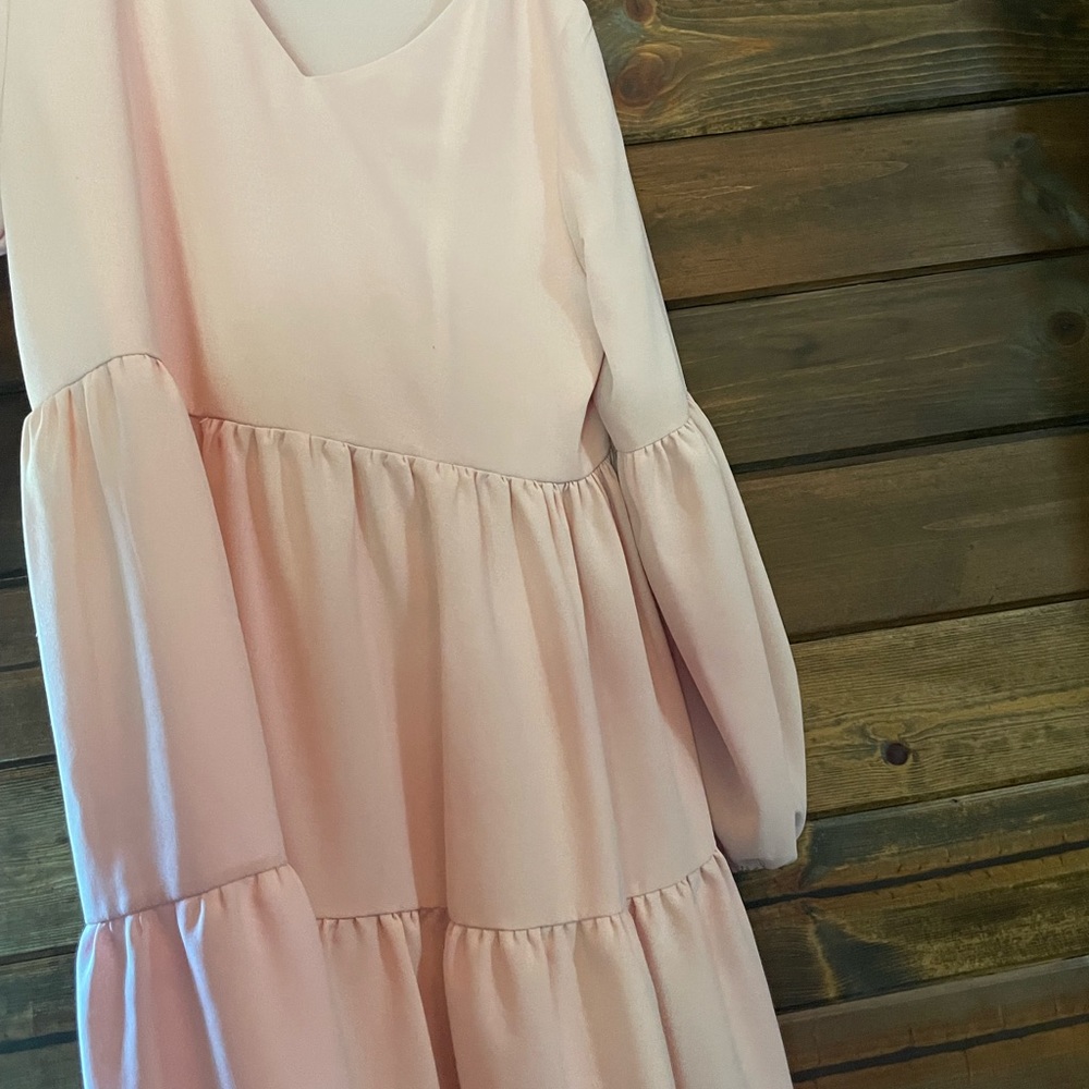 Pink long sleeve dress